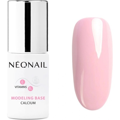 NeoNail Modeling Base Calcium podkladový lak pro gelové nehty s vápníkem Blush Boomer 7,2 ml