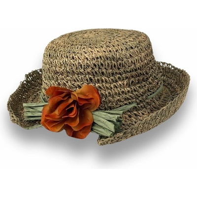 Krumlovanka dámský slaměný klobouk s malou krempou Boho styl KM-003