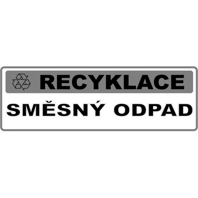 Walteco Recyklace - Směsný odpad, 290x100mm, samolepka , 20107