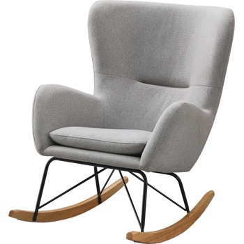 Bogdan Furniture Europe Люлеещ фотьойл daniel сиво/натурално/черно