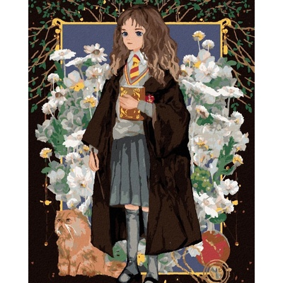 zuty Malování Podle Čísel Hermiona A Křivonožka Mezi Květinami Harry Potter 40 x 50 Cm Plátno 8596530238928