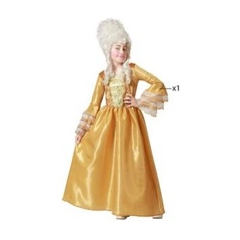 BigBuy Carnival Маскировъчен костюм за деца Куртизанка Златен Размер 3-4 години