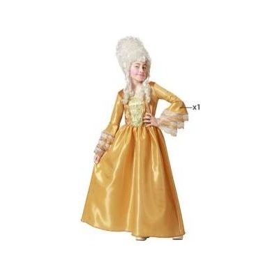 BigBuy Carnival Маскировъчен костюм за деца Куртизанка Златен Размер 3-4 години