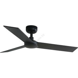 Faro Barcelona Faro 34296wt-Вентилатор за таван rudder s черен Ø 106 см wt + дистанционно управление (fa34296wt)