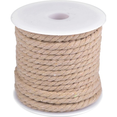 Bavlněná šňůra kroucená Ø5 mm macrame Varianta: 1 režná, Balení: 15 m