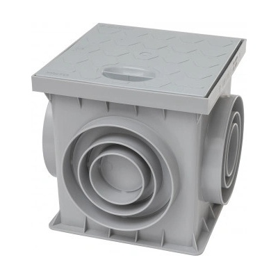 Covernit Dvorní vpusť s plným víkem Šedá 250 x 250 x 250 mm – Zboží Mobilmania