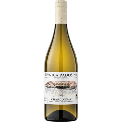 Pivnica Radošina Chardonnay 2022 Barrique Premium suché 13% 0,75 l (čistá fľaša)