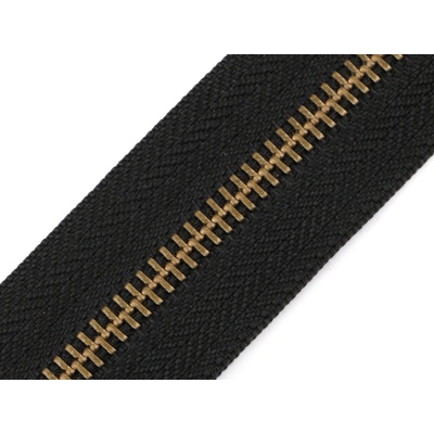 Zip kovový No 5 metráž Varianta: 5 černá staromosaz, Balení: 1 m 60828/157396/283201