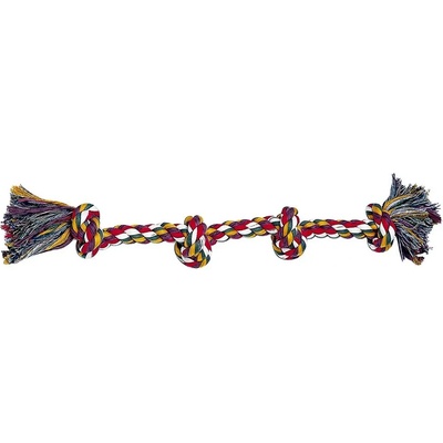 Ferplast Dog toy - Кучешка играчка за дъвчене и дърпане от памук - въже с четери възела, Ø 2, 5 x 52 см