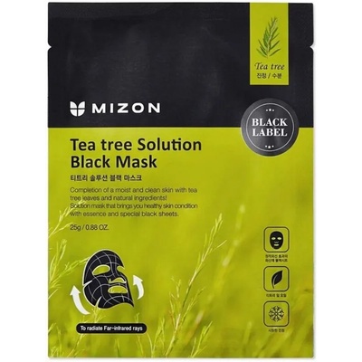 Mizon Tea Tree Solution Black Mask, почистваща черна маска за лице с чаено дърво (8809587523672)