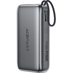 ACEFAST Външна батерия Acefast (M32) - с телескопичен Type-C кабел, PD35W, 10000mAh - Сива