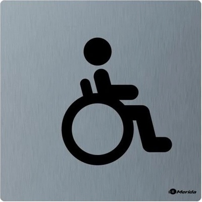 MERIDA Piktogram z nerez ocele STELLA mat-WC invalidi GSM010