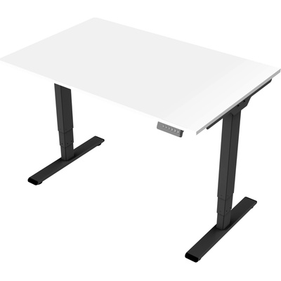 Delso Výškovo nastaviteľný stôl MIDJUSTER 60 x 120 cm biela / čierna