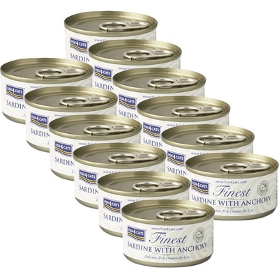 Fish4Dogs Fish4cats Finest Сардина и Аншоа 12 x 70 г
