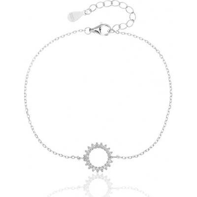 Jan Kos jewellery stříbrný náramek s bílým zirkonem MHT-4984