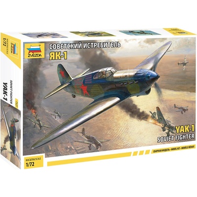 Zvezda Soviet fighter Yak 1 27 92 series "7327" Model Set lietdla 1:72 79 dielov