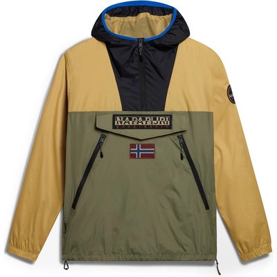 Napapijri Men's Waterproof Packable Rain Anorak - Green CB