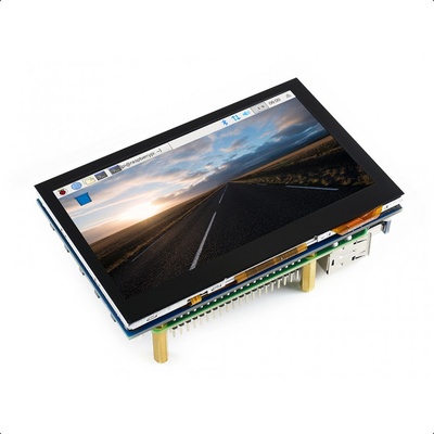 Waveshare 4,3" LCD (B) displej, 800×480, HDMI, IPS, kapacitní