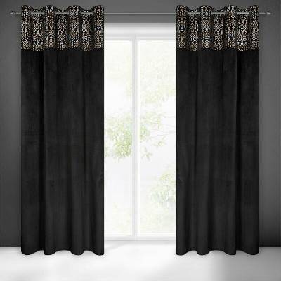 Takoy Záves LIZA zo zamatu s pruhom s lesklou ombré potlačou 140 x 250 cm-HF-402173 | 140 x 250 cm