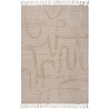 Flair Rugs Бежов ръчно изработен вълнен килим 120x170 cm Loma - Flair Rugs (503119380303)