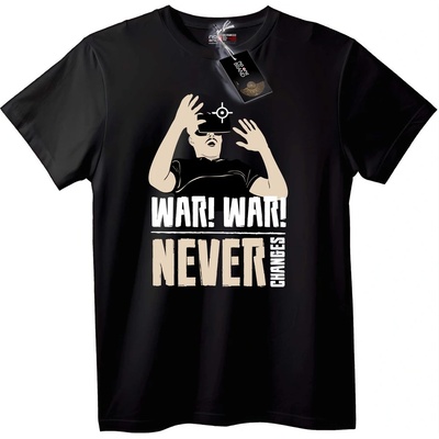 NOONEBRAND Тениска Войната Никога не Се Променя - 5XL, Black