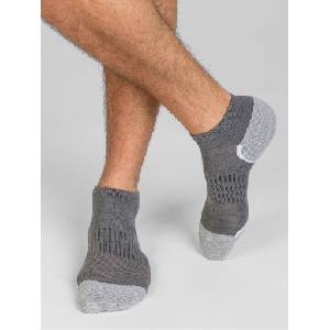DIM Комплект от три чифта мъжки спортни чорапи в сиво Dim SPORT IN-SHOE 3x DIM | Siv | МЪЖЕ | 39-42