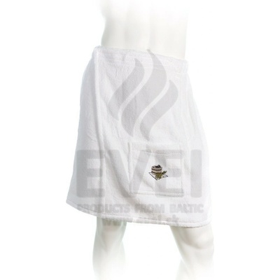 EVEI Kilt do sauny pánsky 100 % bavlna vaflová, 55x150 cm, biely