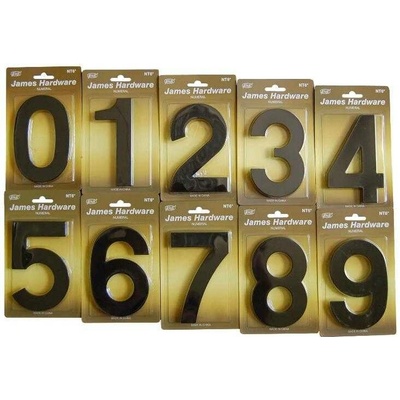 Číslice "4" fasádní NT6 152mm černá mat