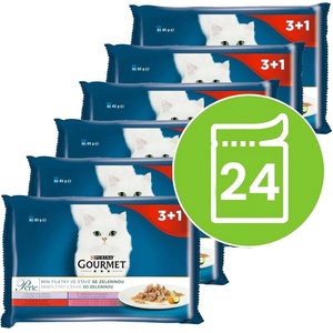 Gourmet Капсули Gourmet Perle, мини филета със зеленчуци в сос 24 x 85 г