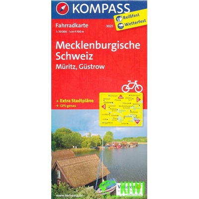 Kompass Fahrradkarte Mecklenburgische Schweiz Müritz Güstrow