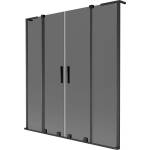 Mexen Velar L Duo вана параван 2-крилен плъзгащ се 150 x 150 см, графит, черен - 896-150-003-42-70 (896-150-003-42-70)