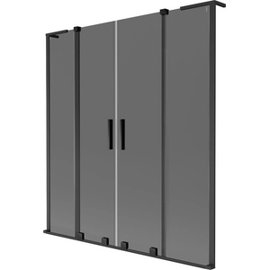 Mexen Velar L Duo вана параван 2-крилен плъзгащ се 150 x 150 см, графит, черен - 896-150-003-42-70 (896-150-003-42-70)