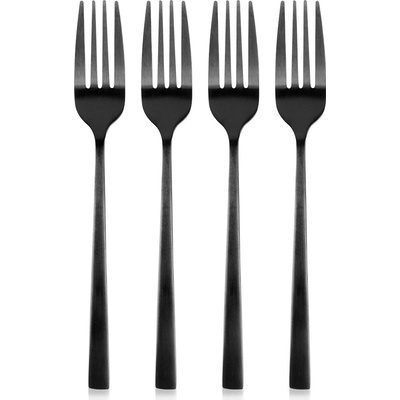 Excellent Houseware Sada dezertných vidličiek čierne 4 ks