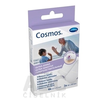 Cosmos Soft Silicone náplast na citlivou pokožku 2 velikosti 8 ks