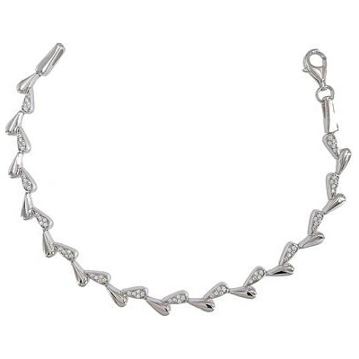 INFINITYSILVER Stříbrný náramek lístečky O46657318