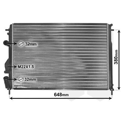 Chladič, chlazení motoru VAN WEZEL 43002241