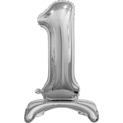 Godan Samostojaci fóliový balón 1 strieborný 74 cm