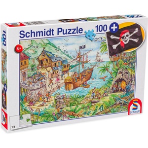 Schmidt Spiele Пъзел Schmidt от 100 части - Пиратски остров, с пиратско знаме (56330) - baby