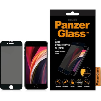Panzer Стъклен протектор Apple iPhone 6/6S/7/8/SE 2020/SE2022 PanzerGlass CaseFriendly, Privacy - Черно