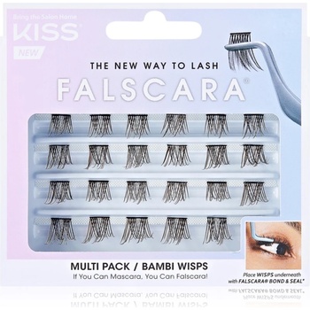 KISS Falscara Wisp изкуствени мигли в сноп с възел Bambi 24 бр