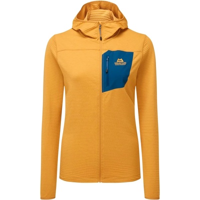 Mountain Equipment Дамско поларено яке Mountain equipment Women's Lumiko Hooded Jacket Fleece jacket - Butterscotch / Majolica Blue - размер 40 (EU) (105-3080-1114)