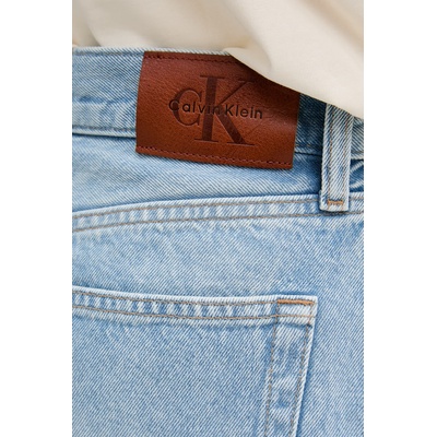 Calvin Klein Jeans къс панталон дамски от деним (LV047G714G)