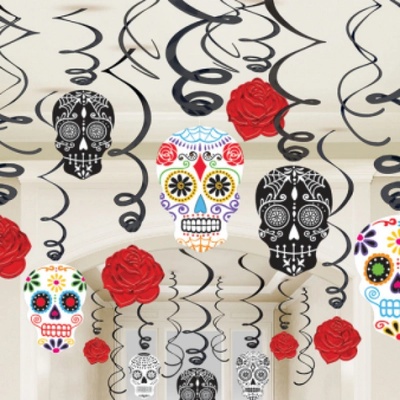 Amscan Декоративни вихри - Хелоуин Dia de Los Muertos
