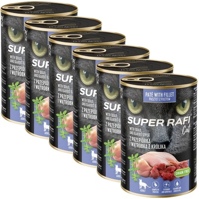 RAFI Super Rafi Cat Adult P&F Quail and Rabbit liver 6 x 400 g