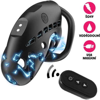 VšeNaSex.cz Pás cudnosti pro muže Sevanda Nautilus E stim Chastity Cage – Zboží Dáma