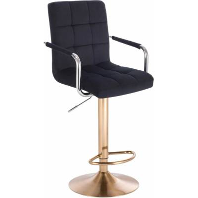 LuxuryForm Design Verona Velur na zlatom tanieri čierna