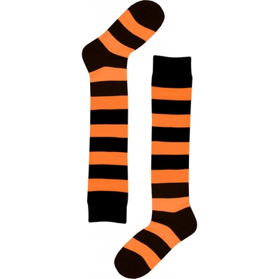 Design pruhované podkolienky Color oranžová