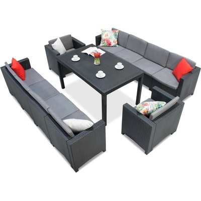 BICA Техноратанов комплект с два големи дивана Colorado Apetito Max 10 антрацит Bica (BCHCOL10ANT)