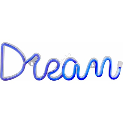 Polux LED Неонова декорация за стена DREAM LED/3W/3xAA USB син (SA1968)