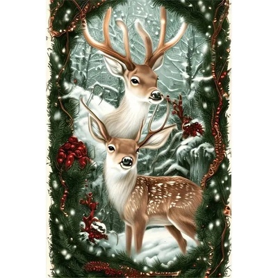 Norimpex - Puzzle Diamant painting: Christmas reindeer 30x40cm - 1 - 39 piese